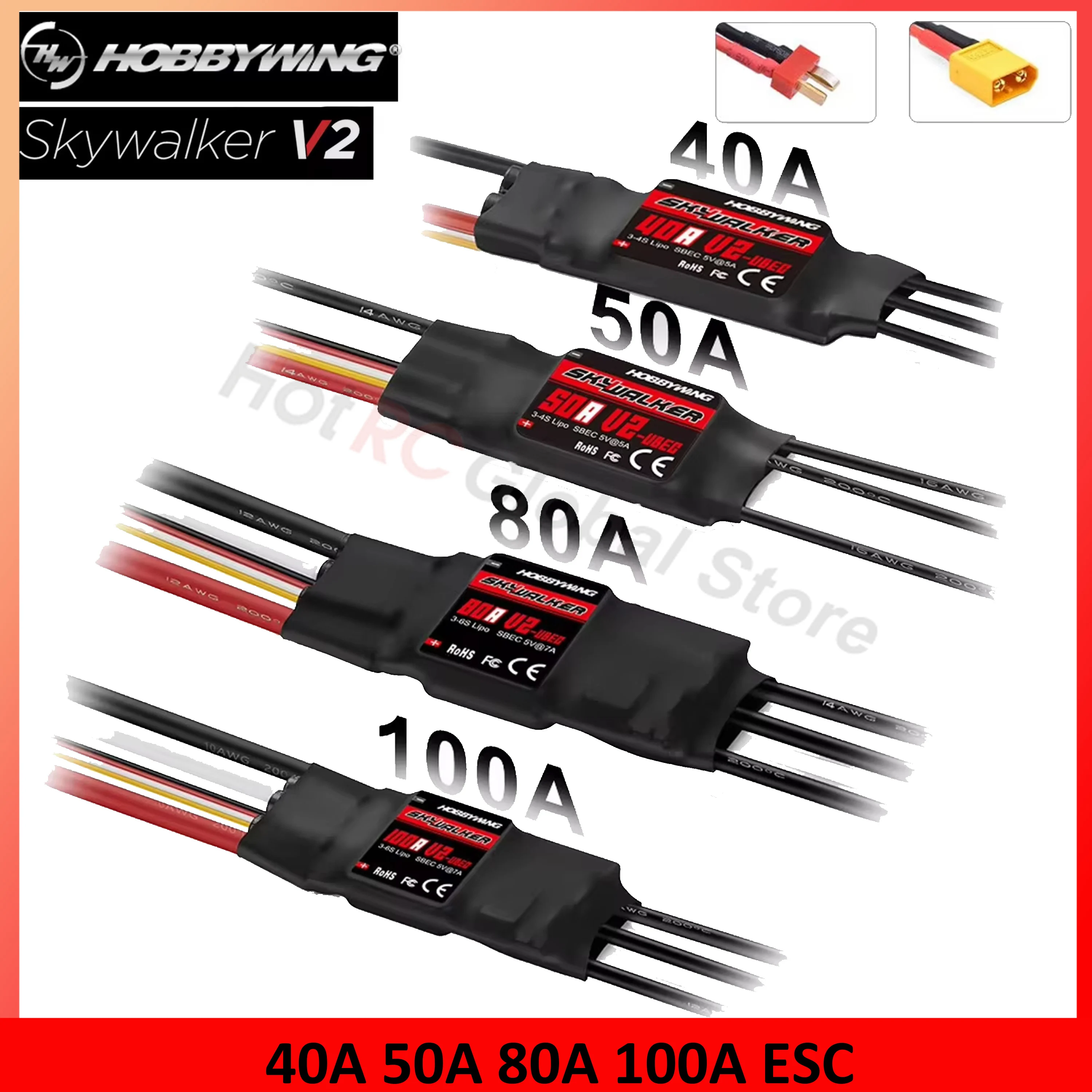 Rc Hobby Motor - HOBBYWING Skywalker V2 Series 40A 50A