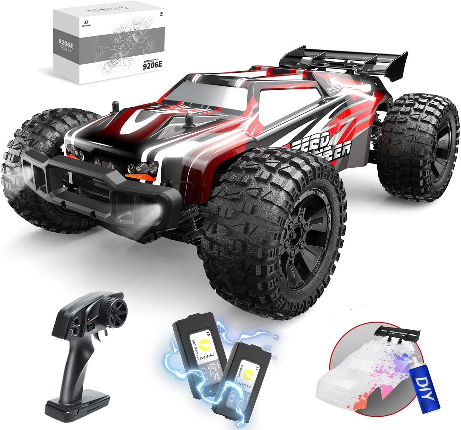 Rc Hobby Grade Monster Truck - 1:10 Scale Large RC Car with