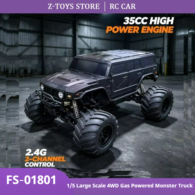 Rc Hobby Grade Monster Truck - FS‑01801 1/5 Scale 4WD Gas Powered
