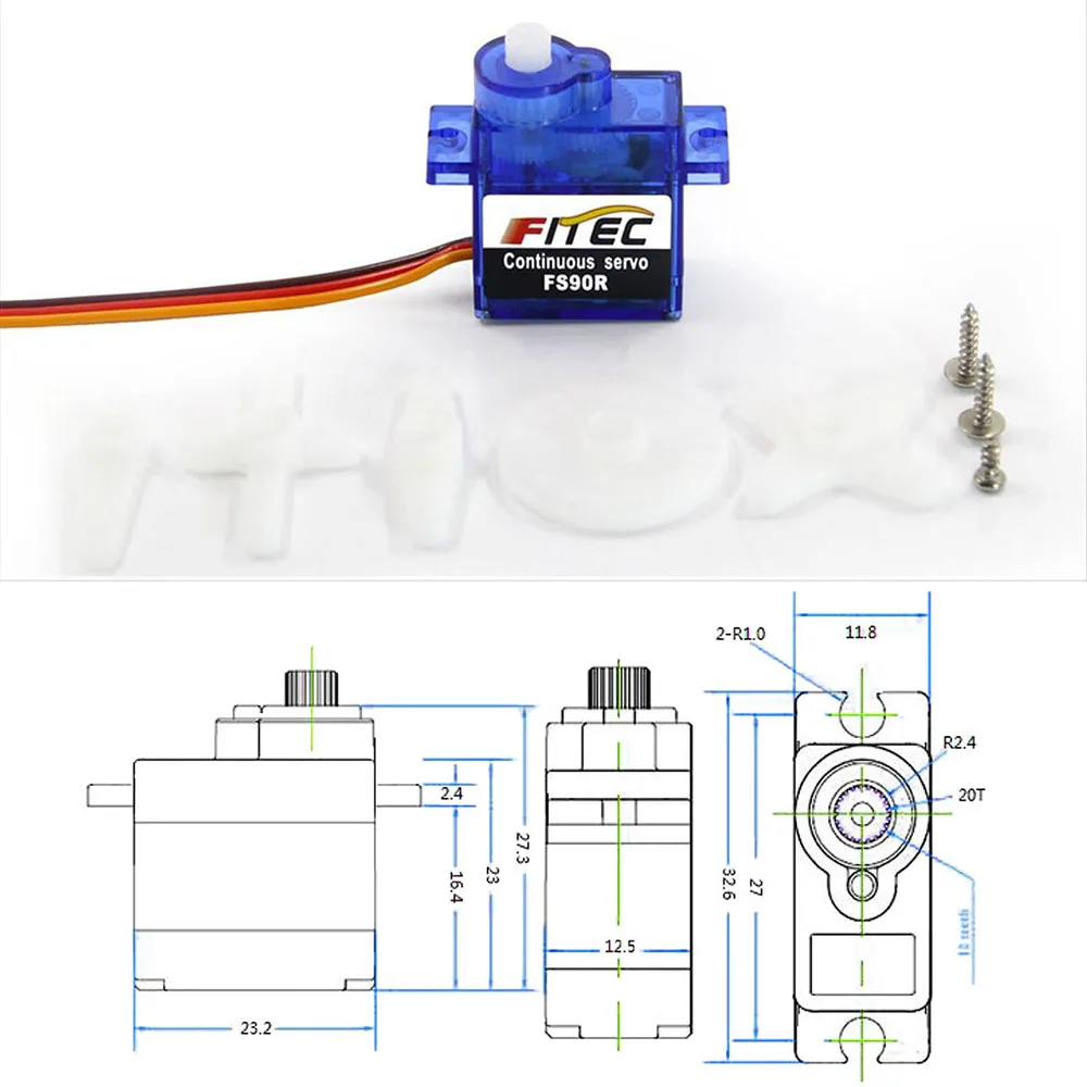 Feetech Mini FS90R Micro Servo - огляд і ціна Rc Hobby Shops