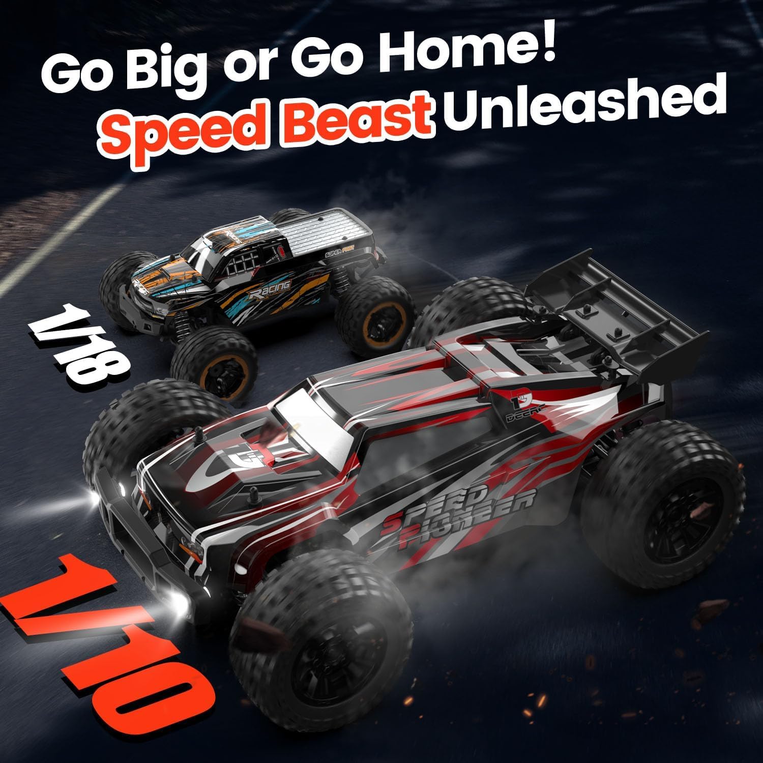 1:10 Scale Large RC Car with D - огляд і ціна Rc Hobby Grade Monster Truck