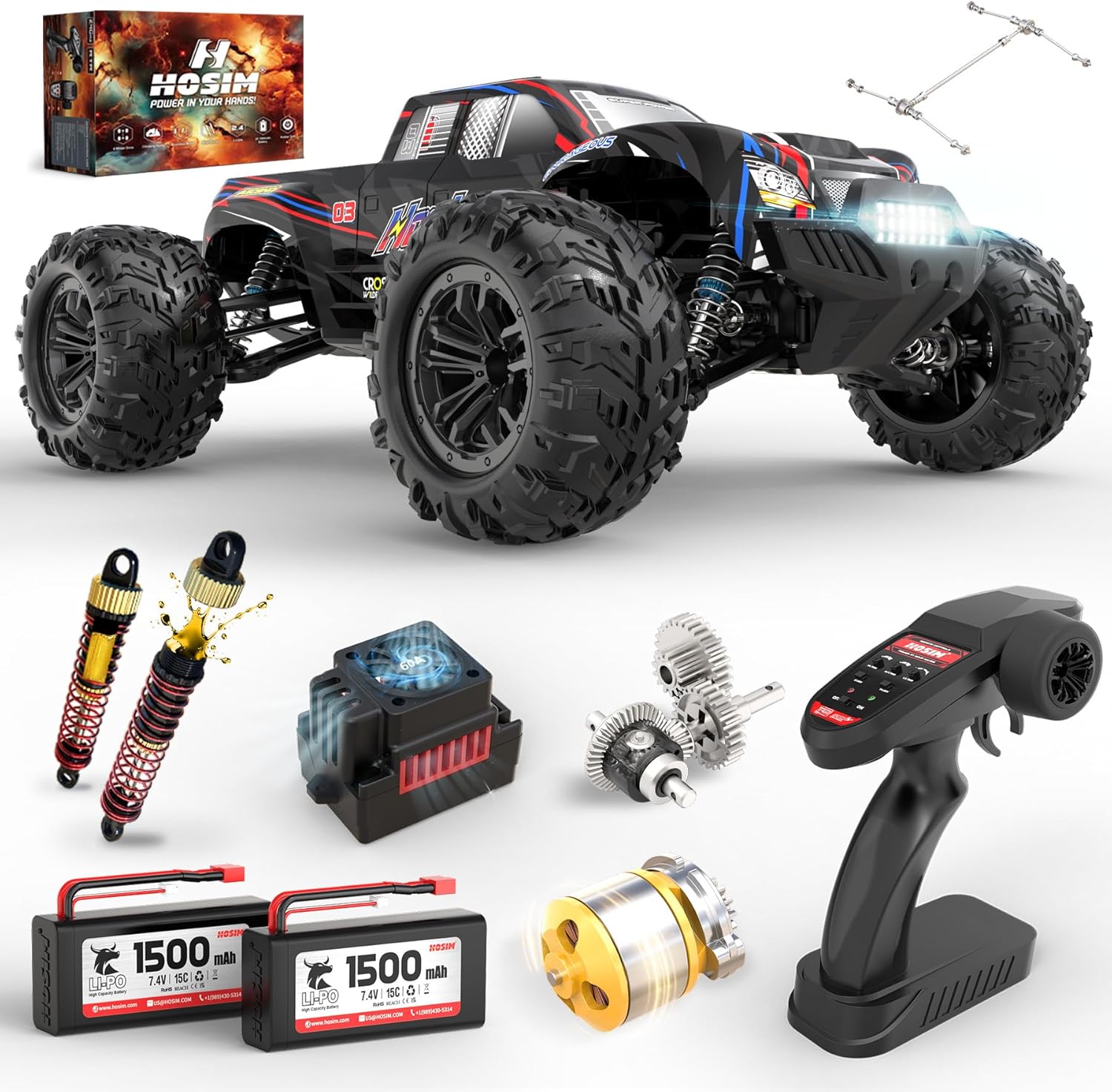60+ KMH Brushless RC Monster T - огляд і ціна Rc Hobby Grade Monster Truck