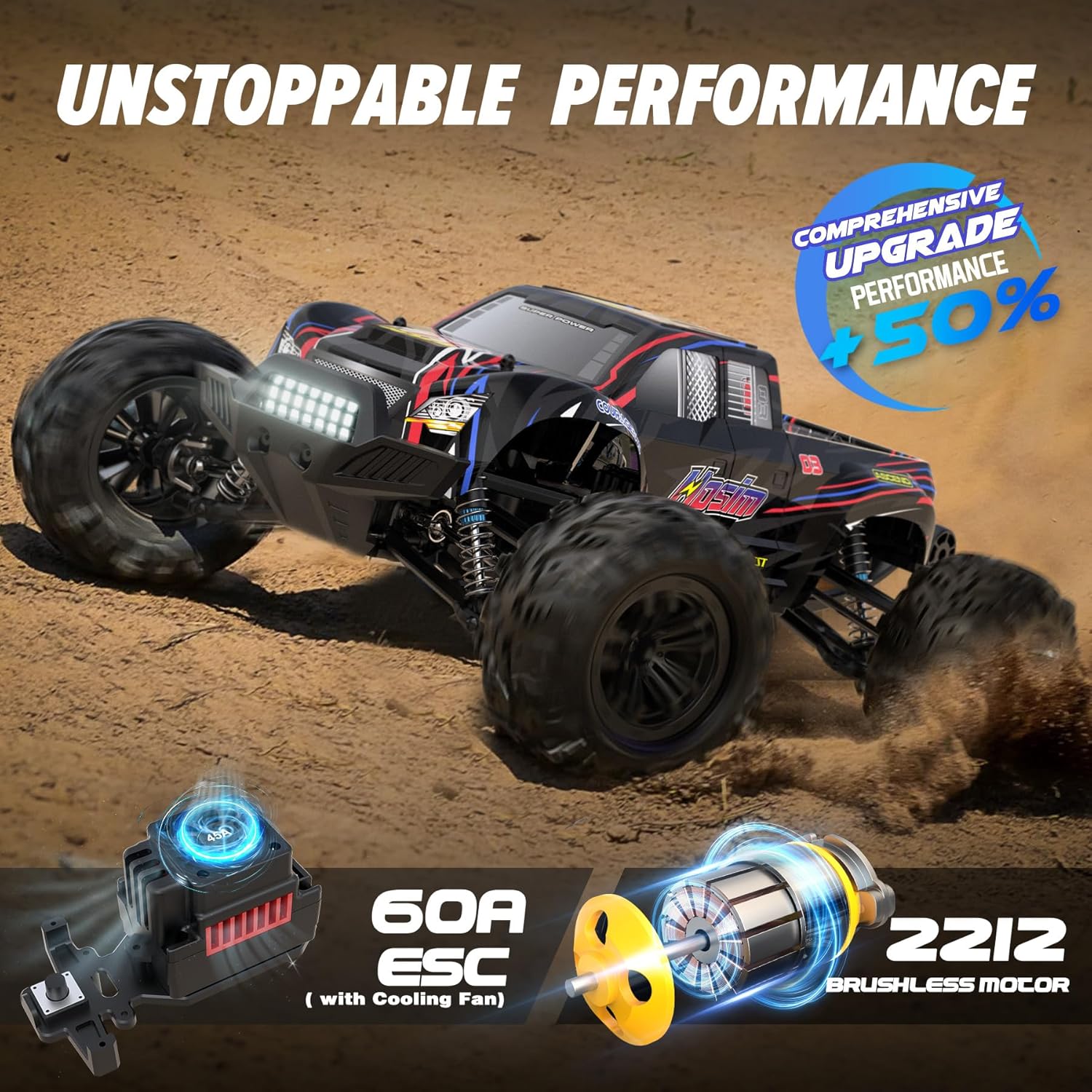 60+ KMH Brushless RC Monster T - огляд і ціна Rc Hobby Grade Monster Truck